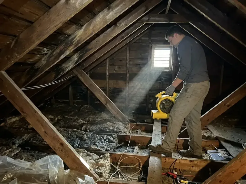 attic-water-damage-drying-proc-007 — frequently asked questions, Emergency Water Extraction & 24/7 Flood Response in Ridgewa…